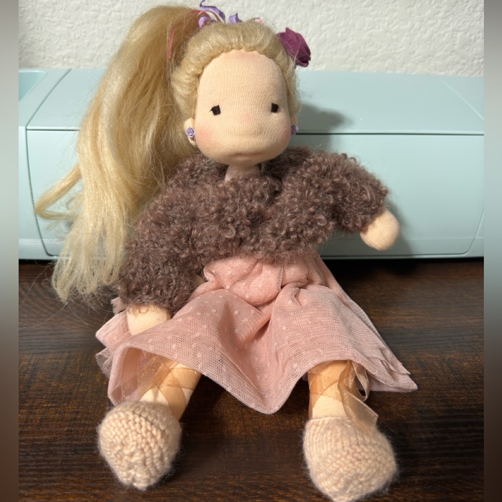 Beautiful Blond Handmade Soft Sculpt Doll